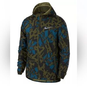 Nike Men’s Essentials Water Repellent zip Hoodie Running Jacket Medium EUC